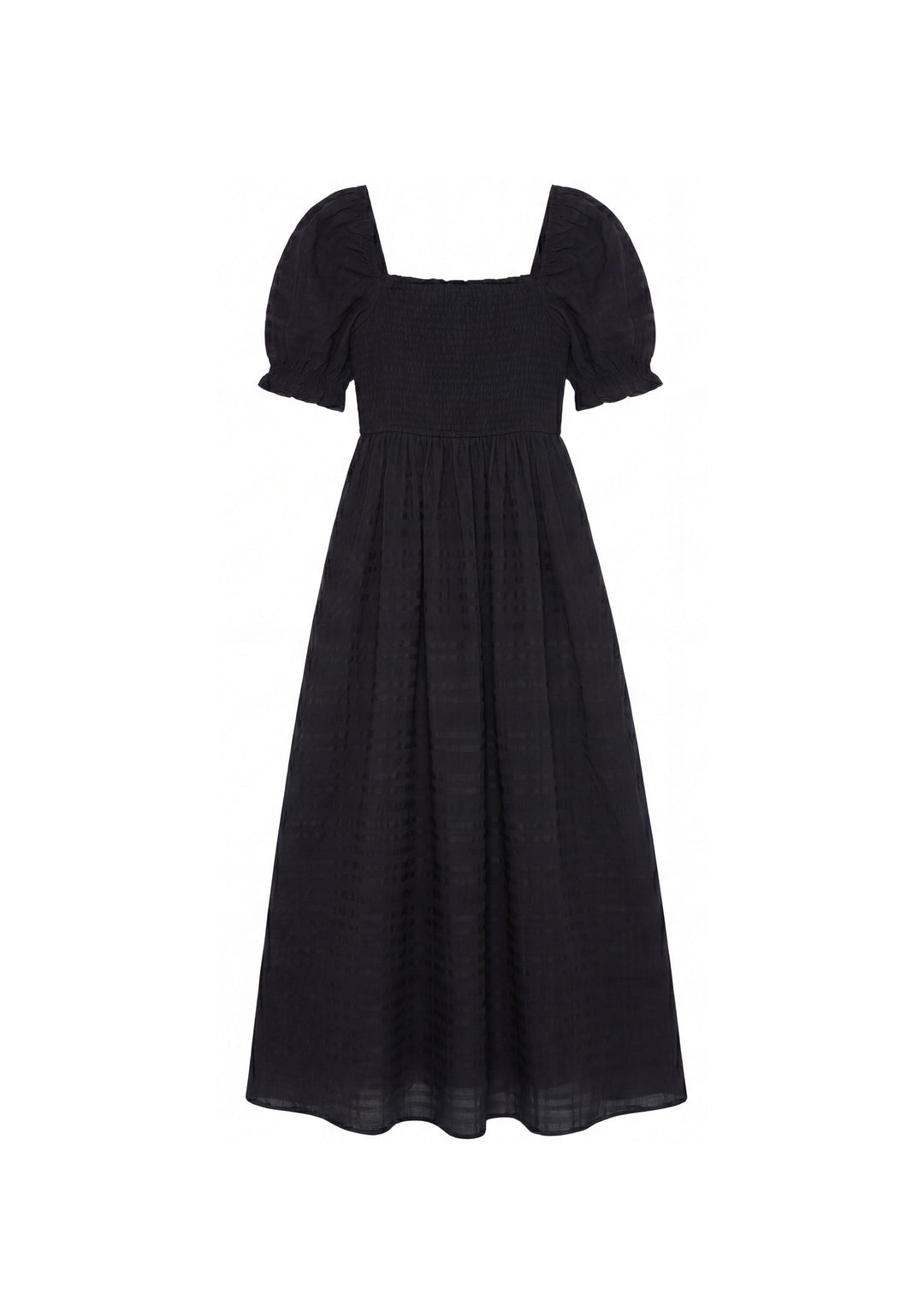 Romantic Square Neck Dress in Cotton Gauze