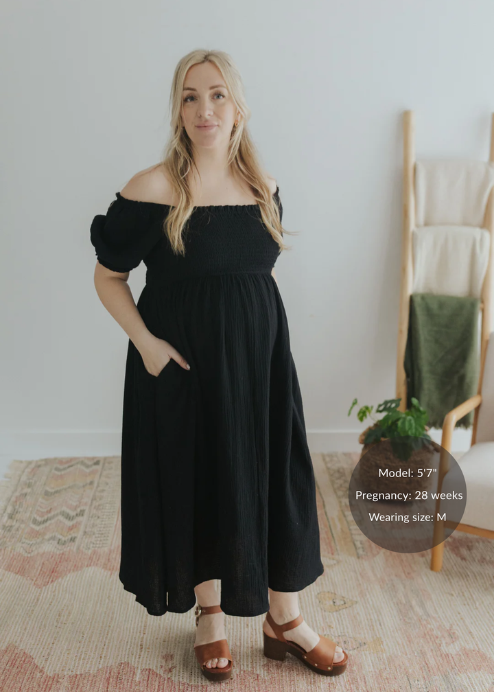 Romantic Square Neck Dress in Cotton Gauze