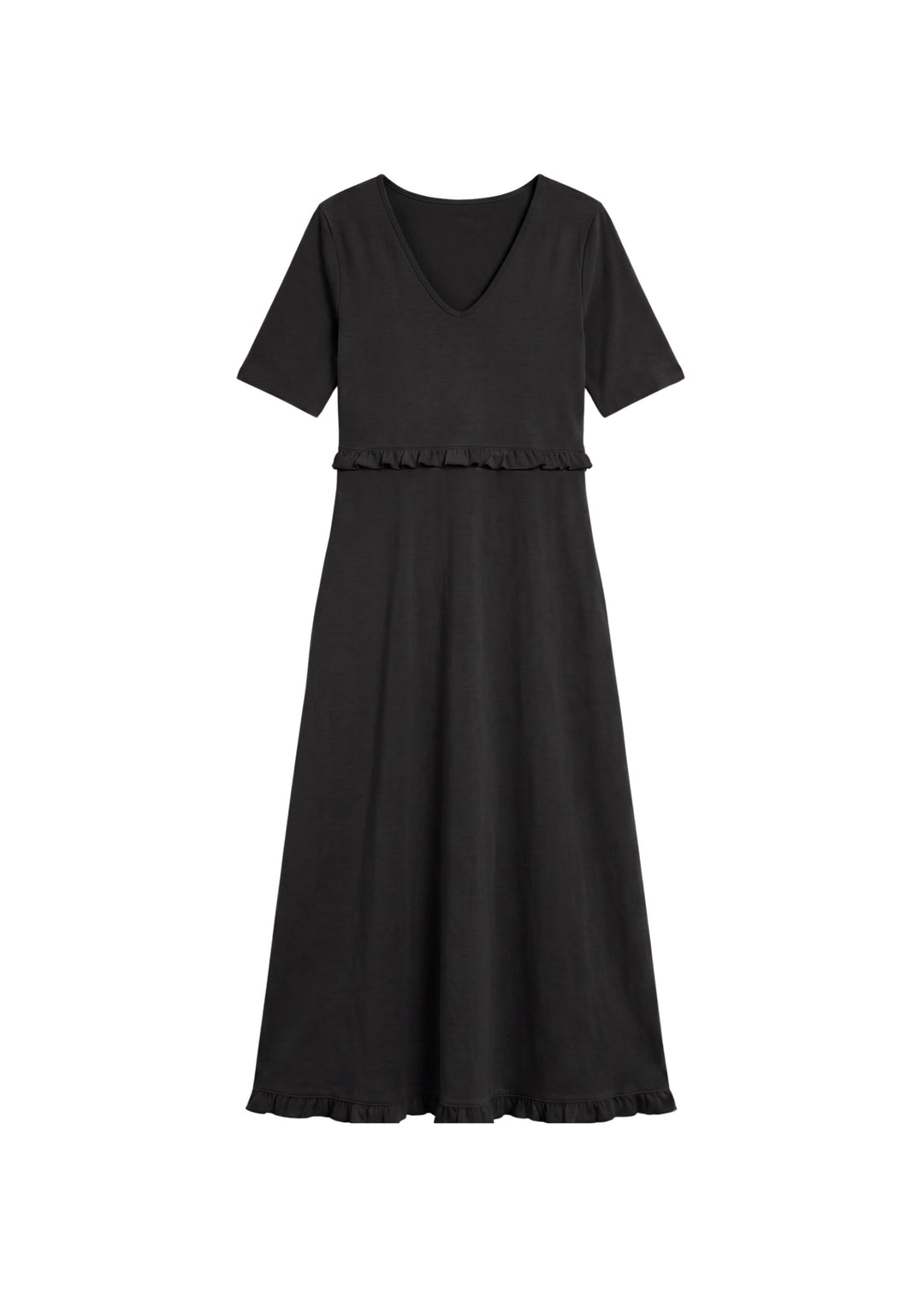Ruffle Overlay Nursing Dress