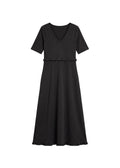 Ruffle Overlay Nursing Dress