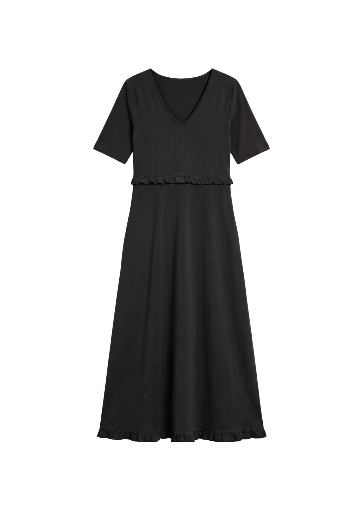 Ruffle Overlay Nursing Dress