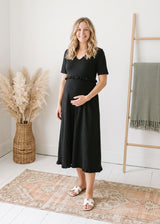 Ruffle Overlay Nursing Dress