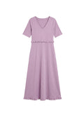 Ruffle Overlay Nursing Dress