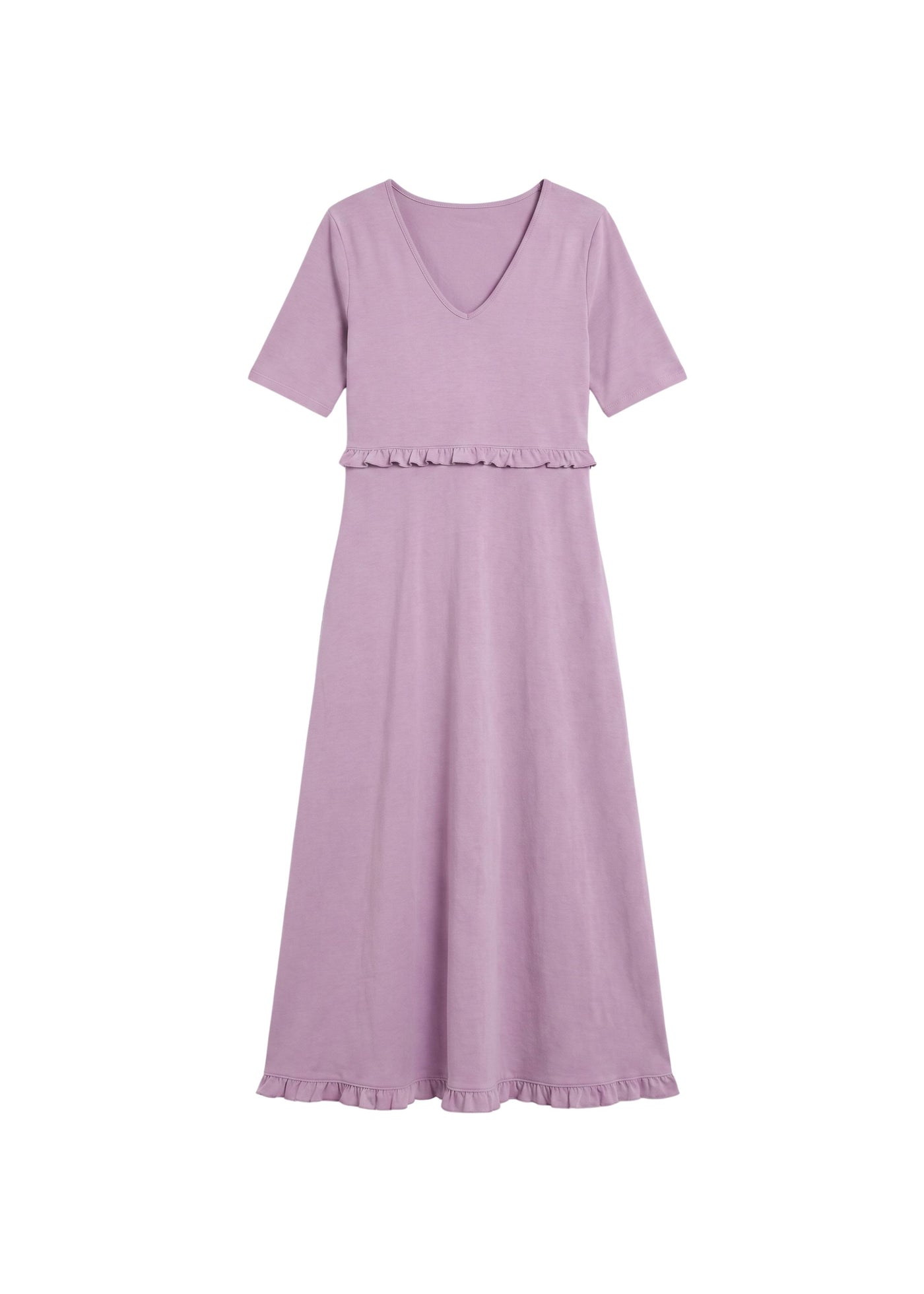 Ruffle Overlay Nursing Dress