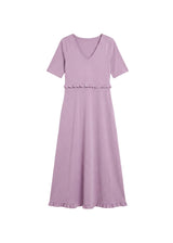 Ruffle Overlay Nursing Dress