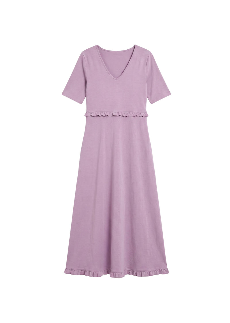 Ruffle Overlay Nursing Dress
