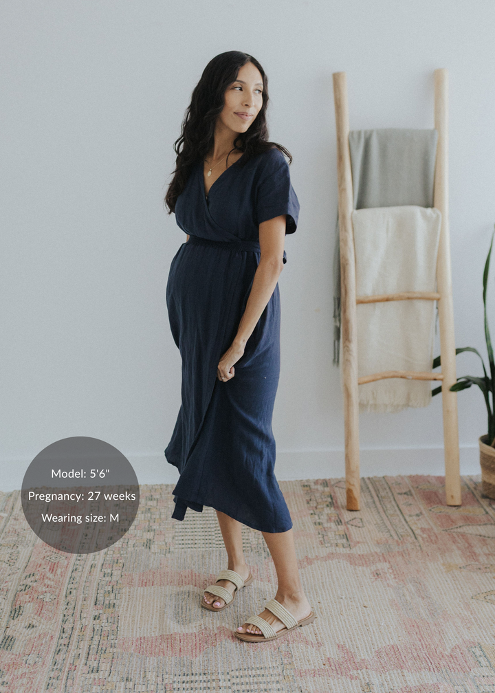 Sadie Maternity and Nursing Wrap Dress