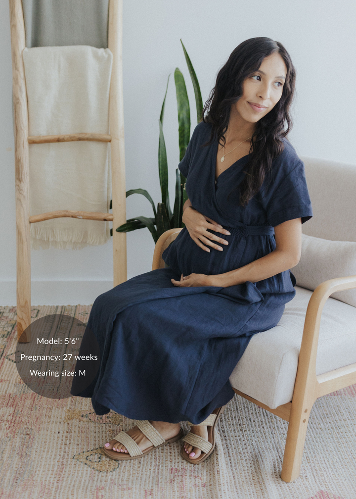 Sadie Maternity and Nursing Wrap Dress