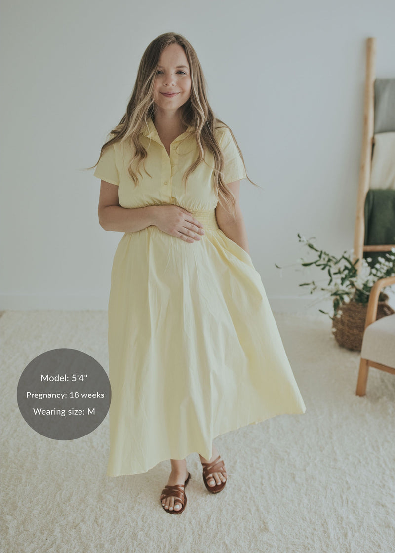 Sarah Shirt Dress in Cotton Poplin