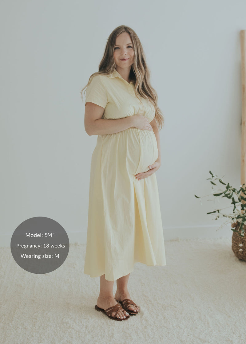 Sarah Shirt Dress in Cotton Poplin