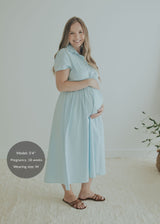 Sarah Shirt Dress in Cotton Poplin