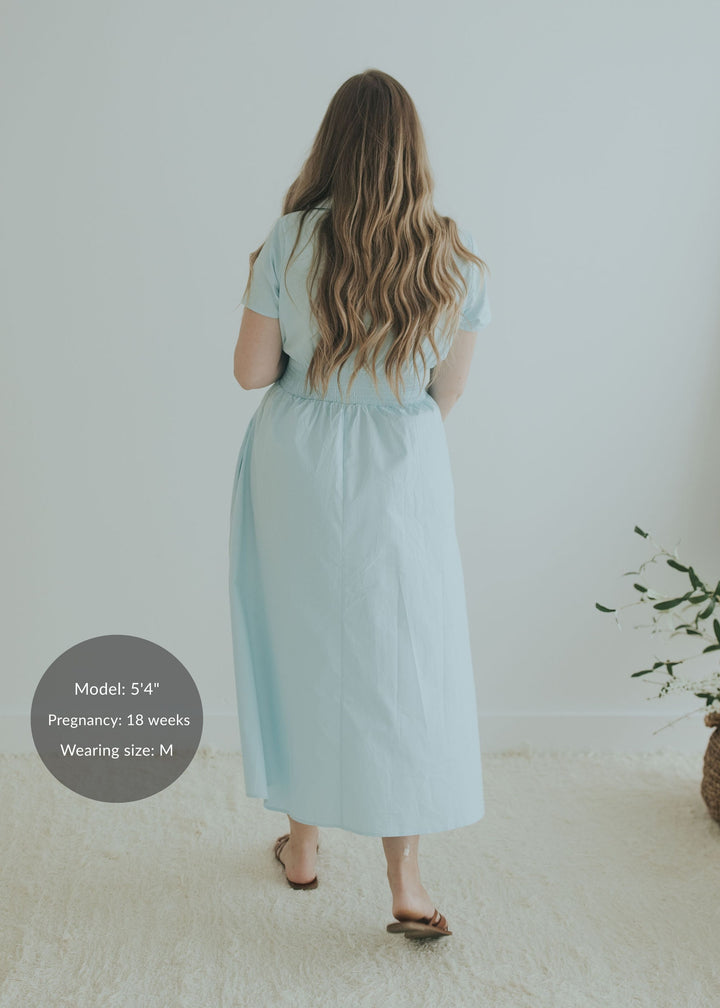 Sarah Shirt Dress in Cotton Poplin