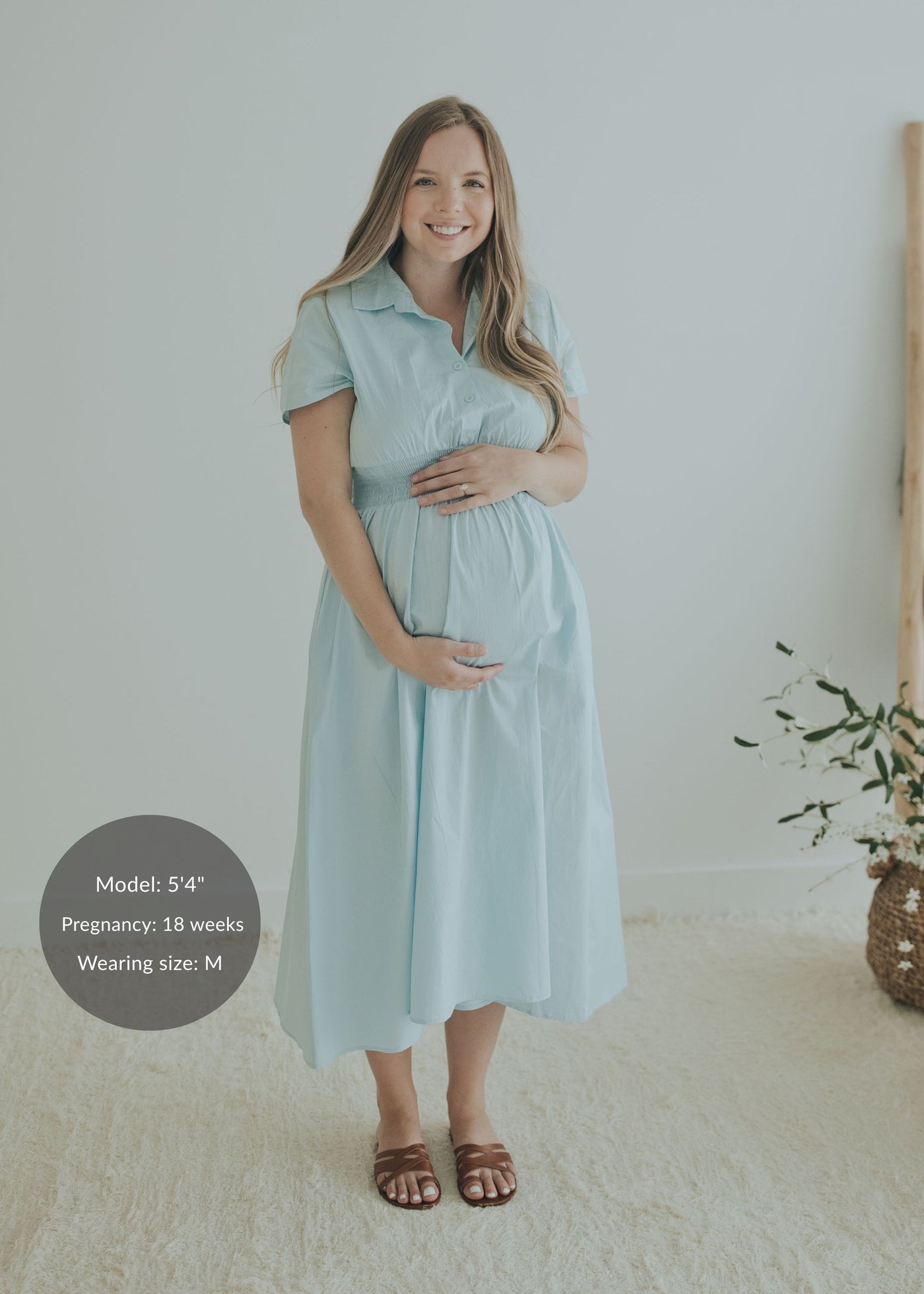 Sarah Shirt Dress in Cotton Poplin