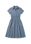 Sarah Shirt Dress in Cotton Poplin