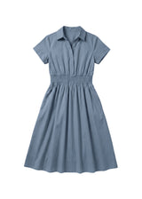 Sarah Shirt Dress in Cotton Poplin