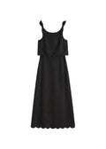 Scallop Overlay Dress