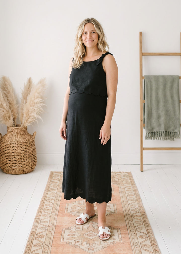 Scallop Overlay Dress