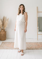 Scallop Overlay Dress