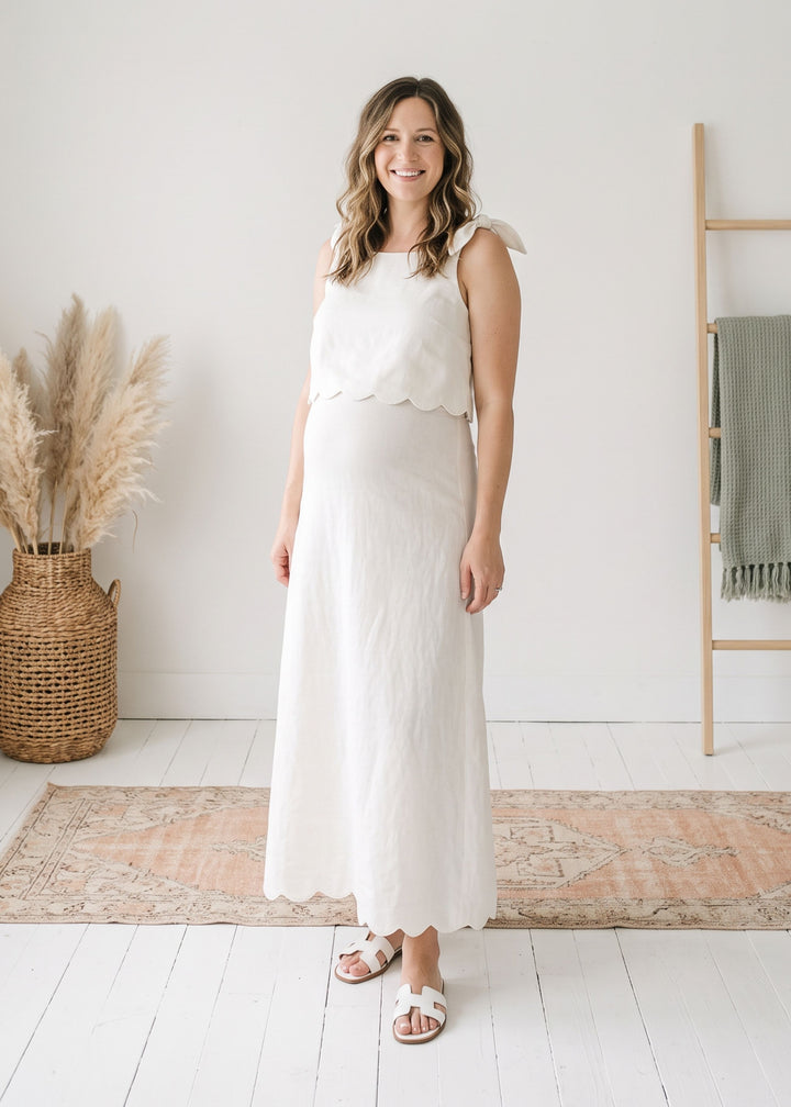 Scallop Overlay Dress