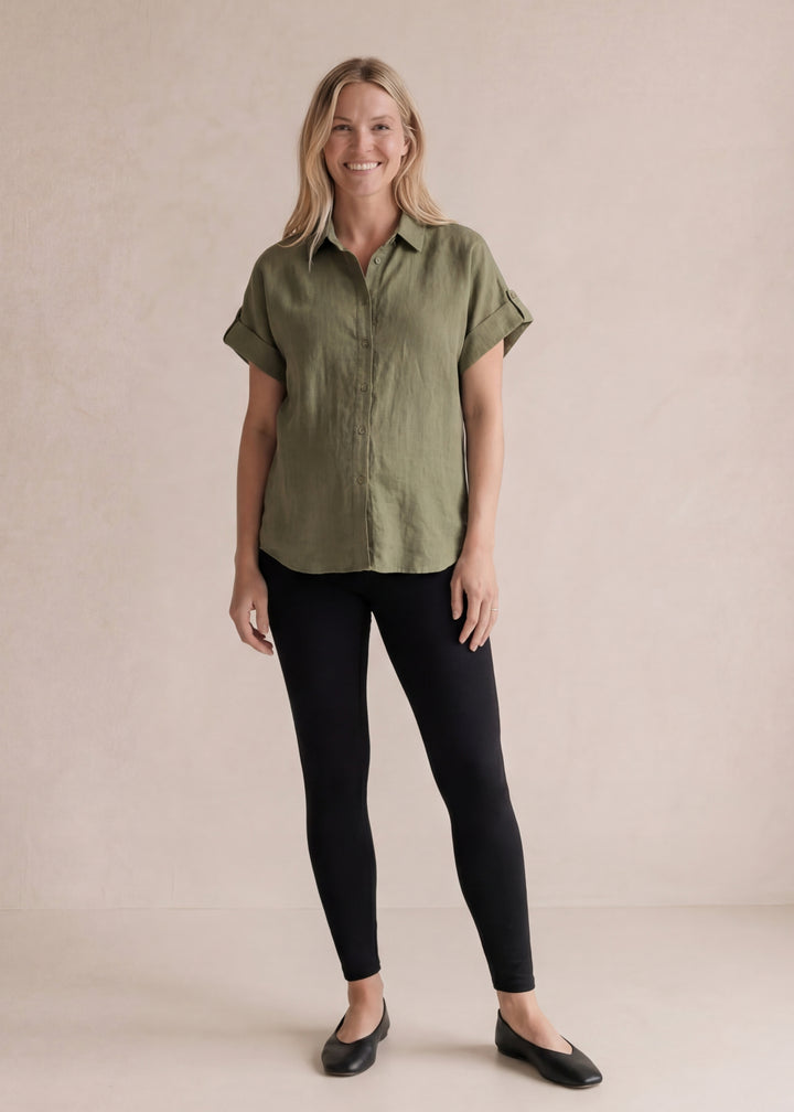 Short Sleeve Linen Shirt