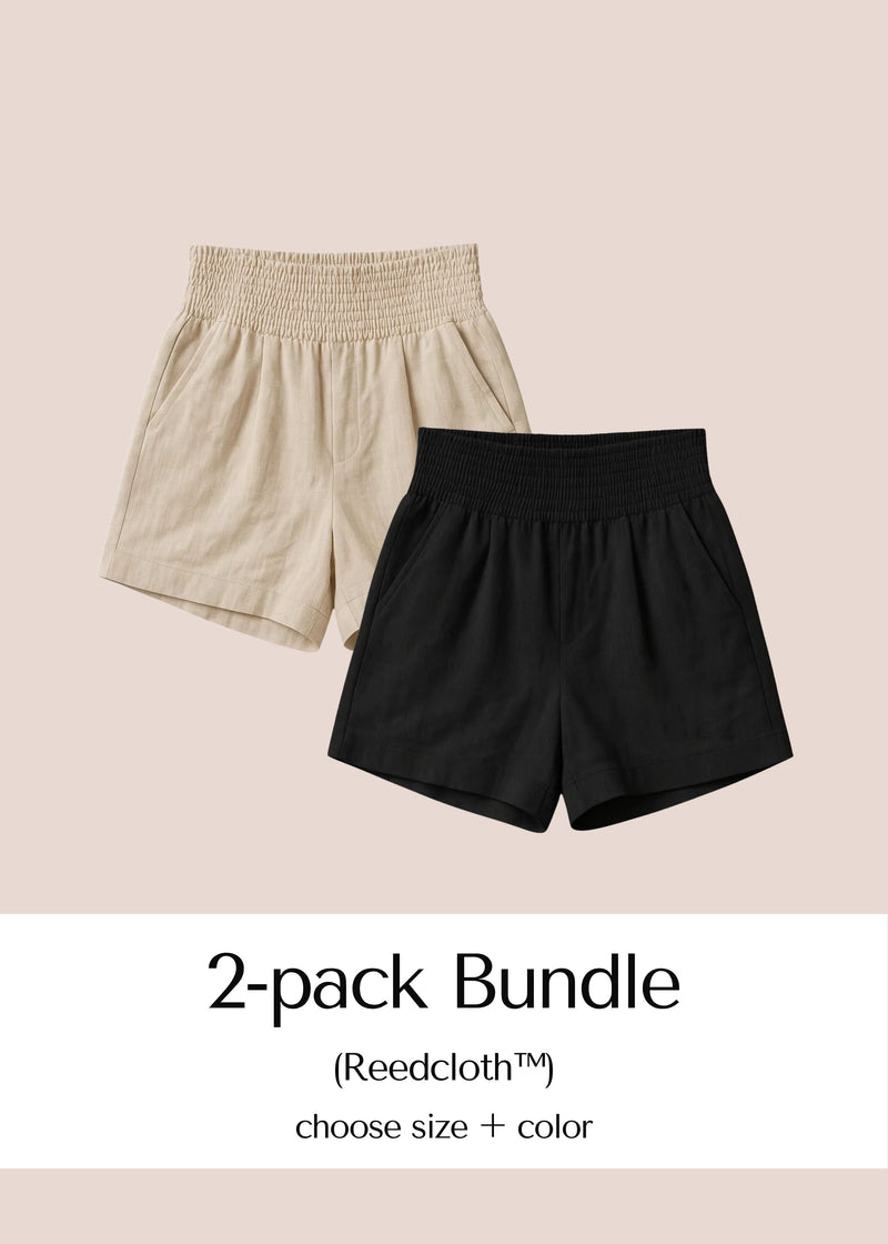 Smocked Short 2-Pack in Reedcloth