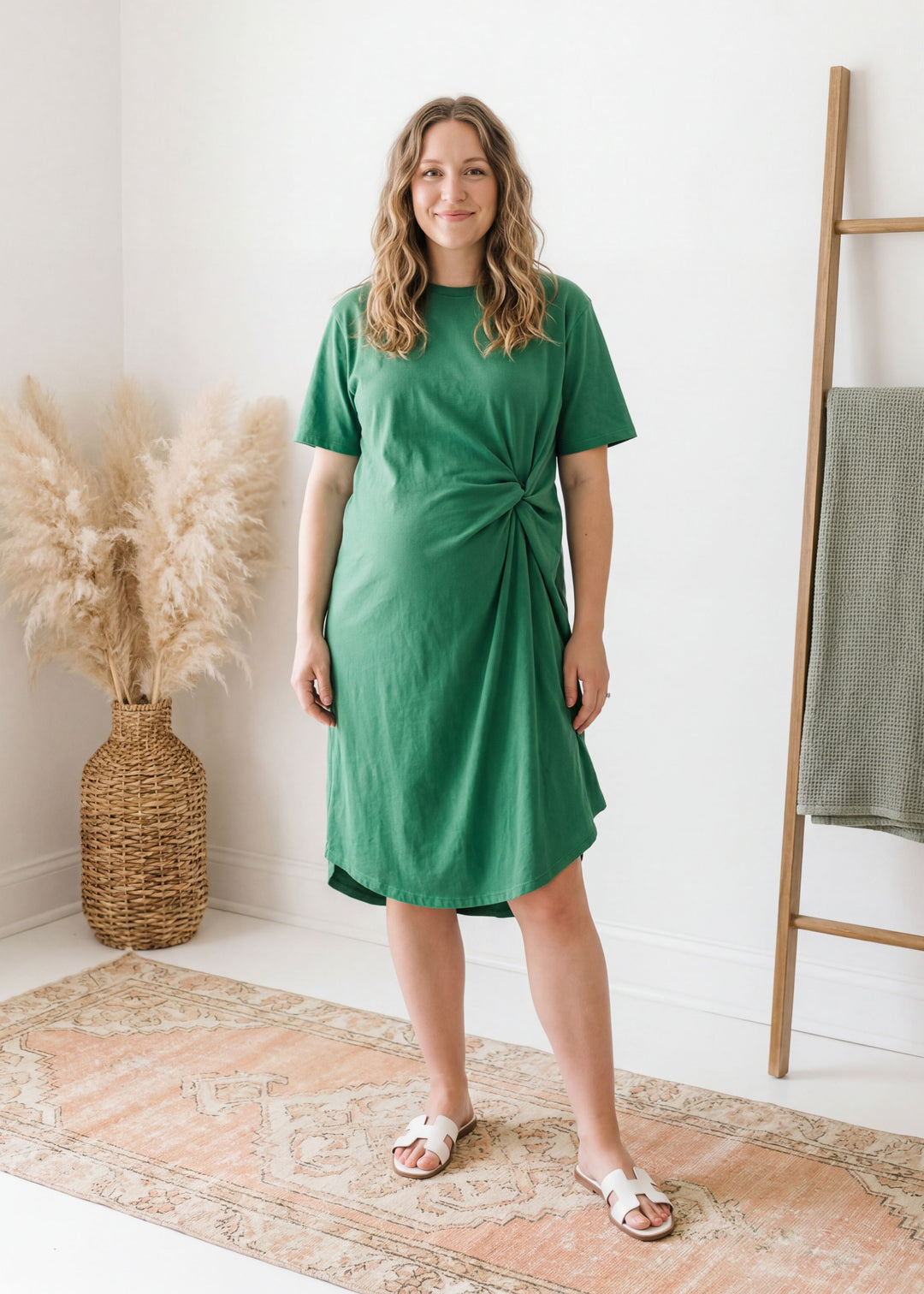 Side Knot Jersey Dress