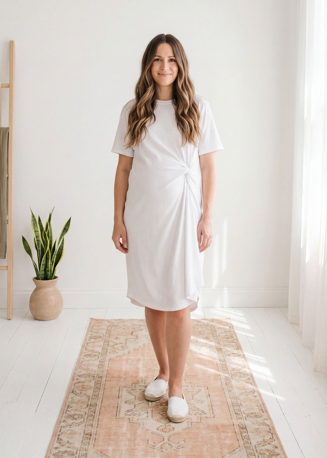 Side Knot Jersey Dress