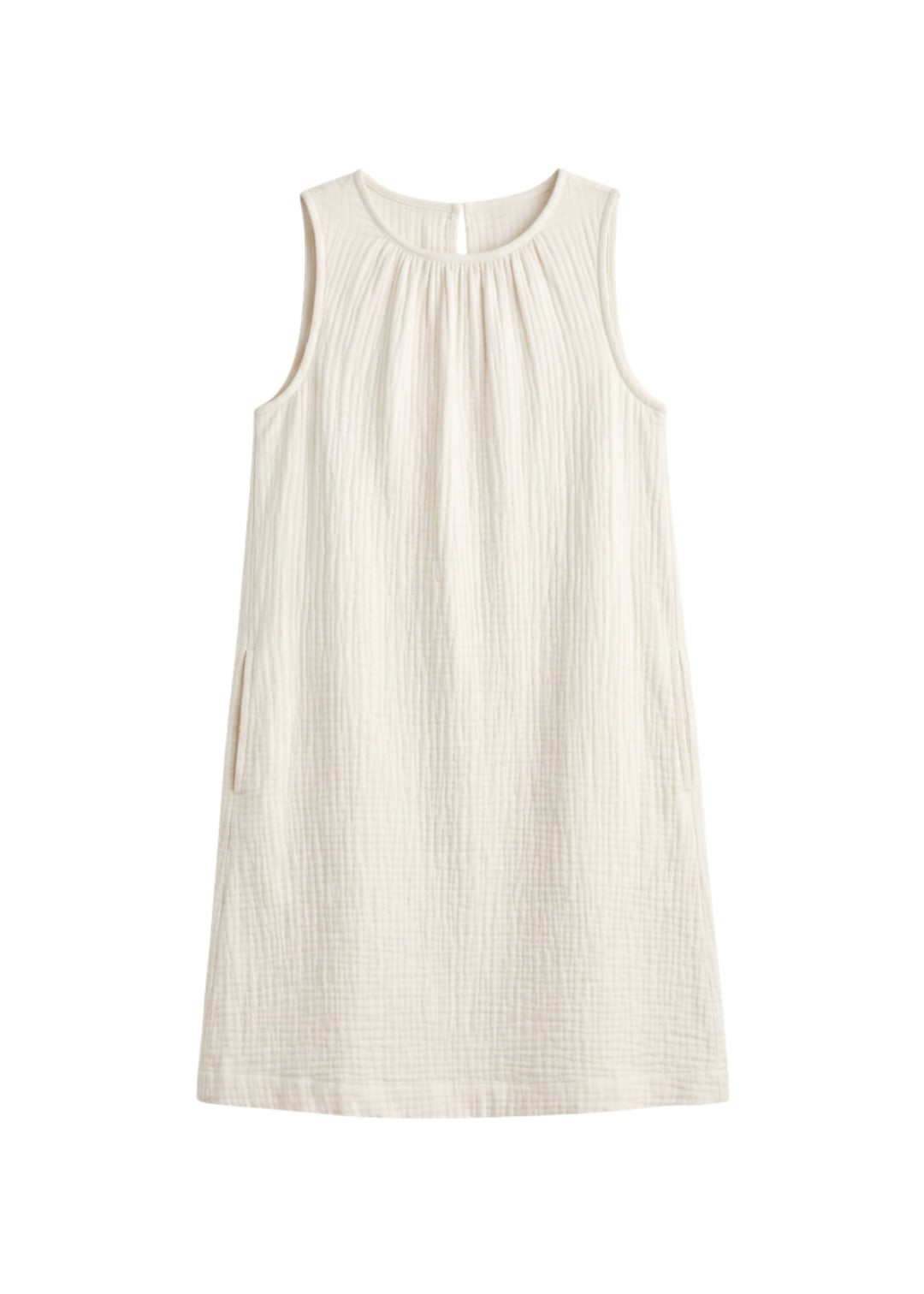Sleeveless Shift Dress in Cotton