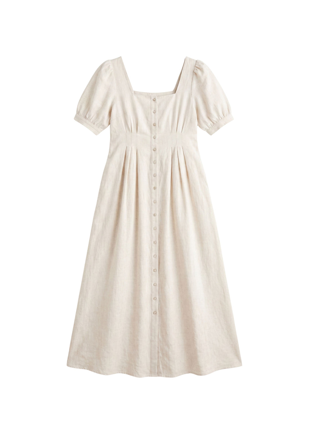 Square Neck Button Front Dress