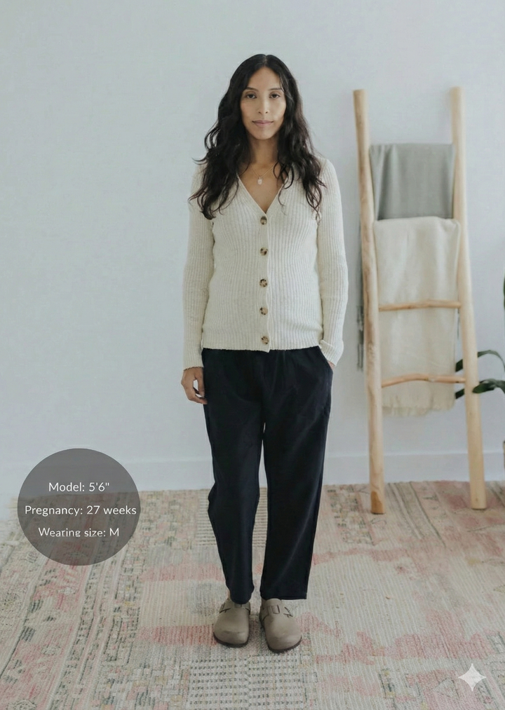 Straight Leg Cotton-Linen Trouser