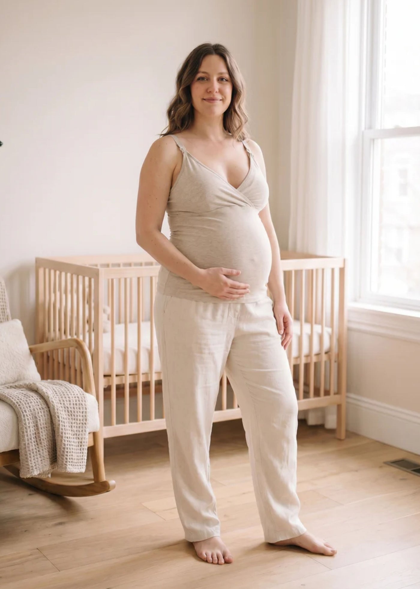 Strap Nursing Tank in Cotton