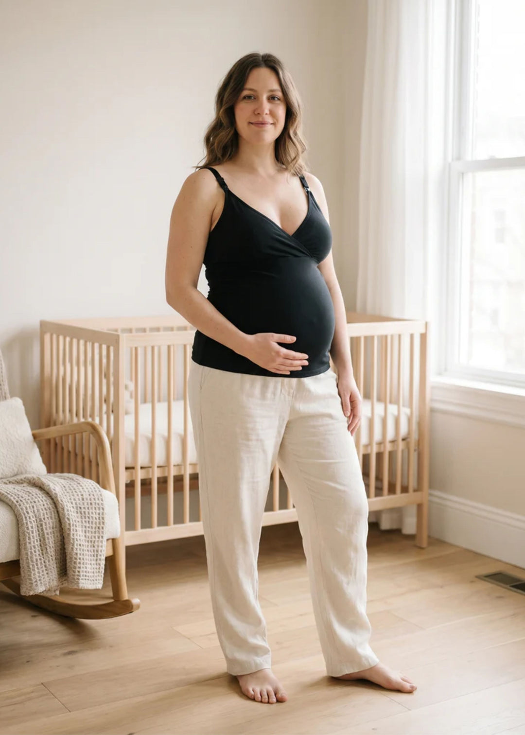 Strap Nursing Tank in Cotton