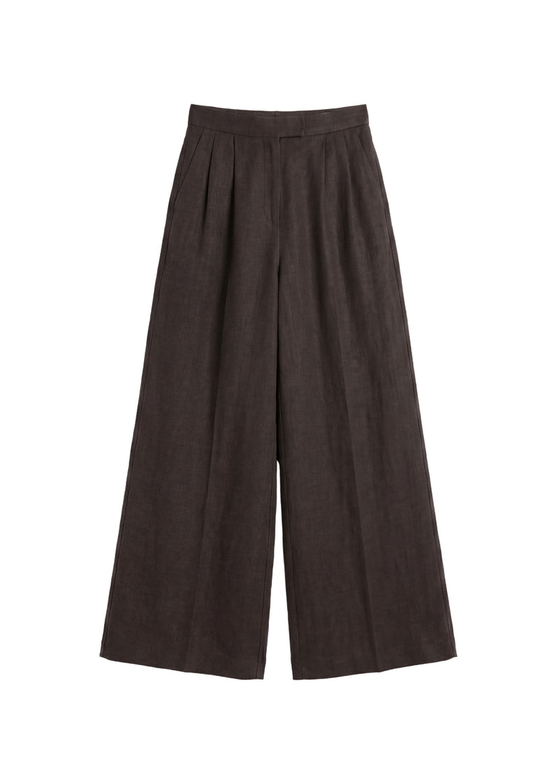 Tailored Wide Leg Pant in Linen
