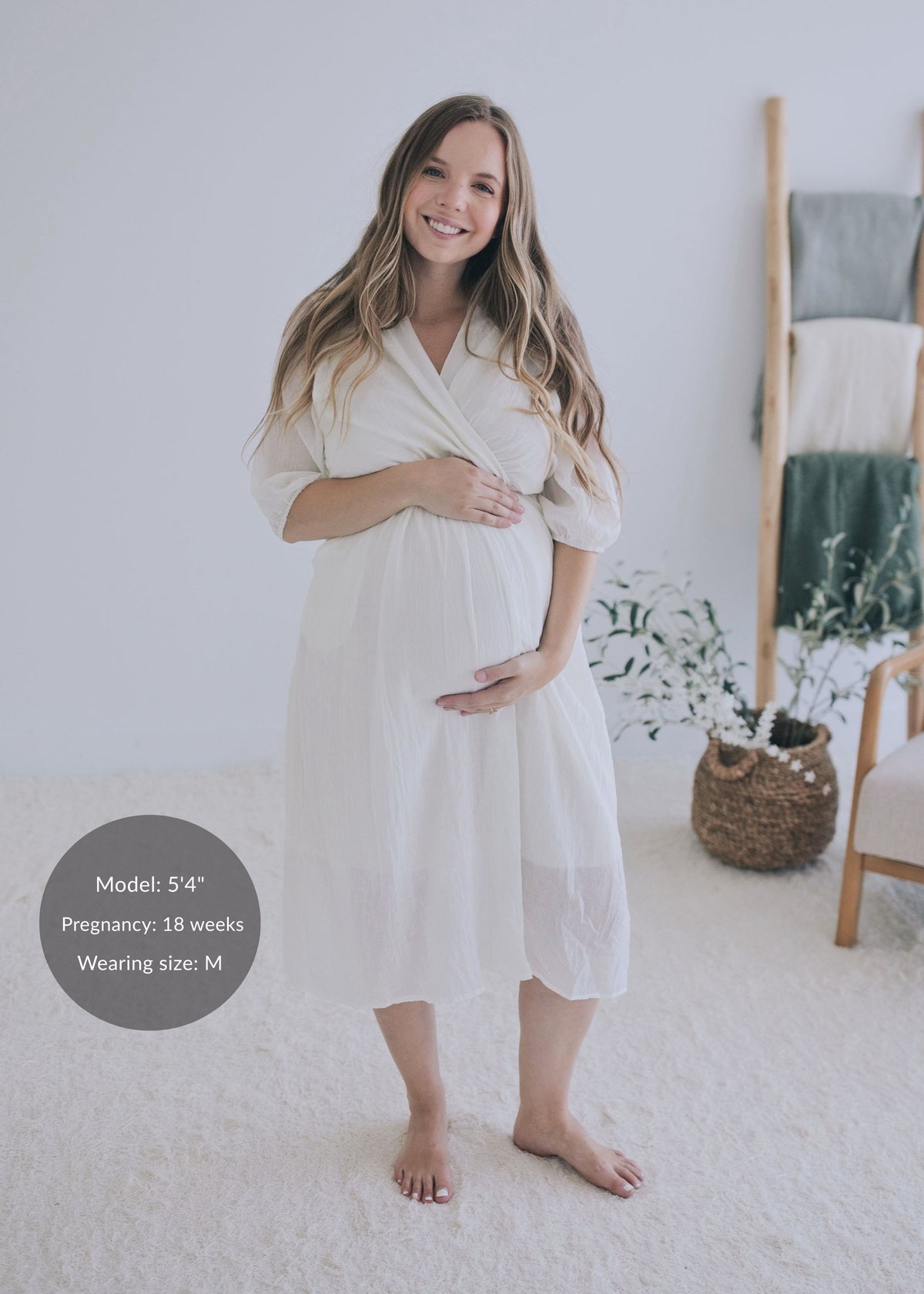 Textured Crossover Dress in Cotton