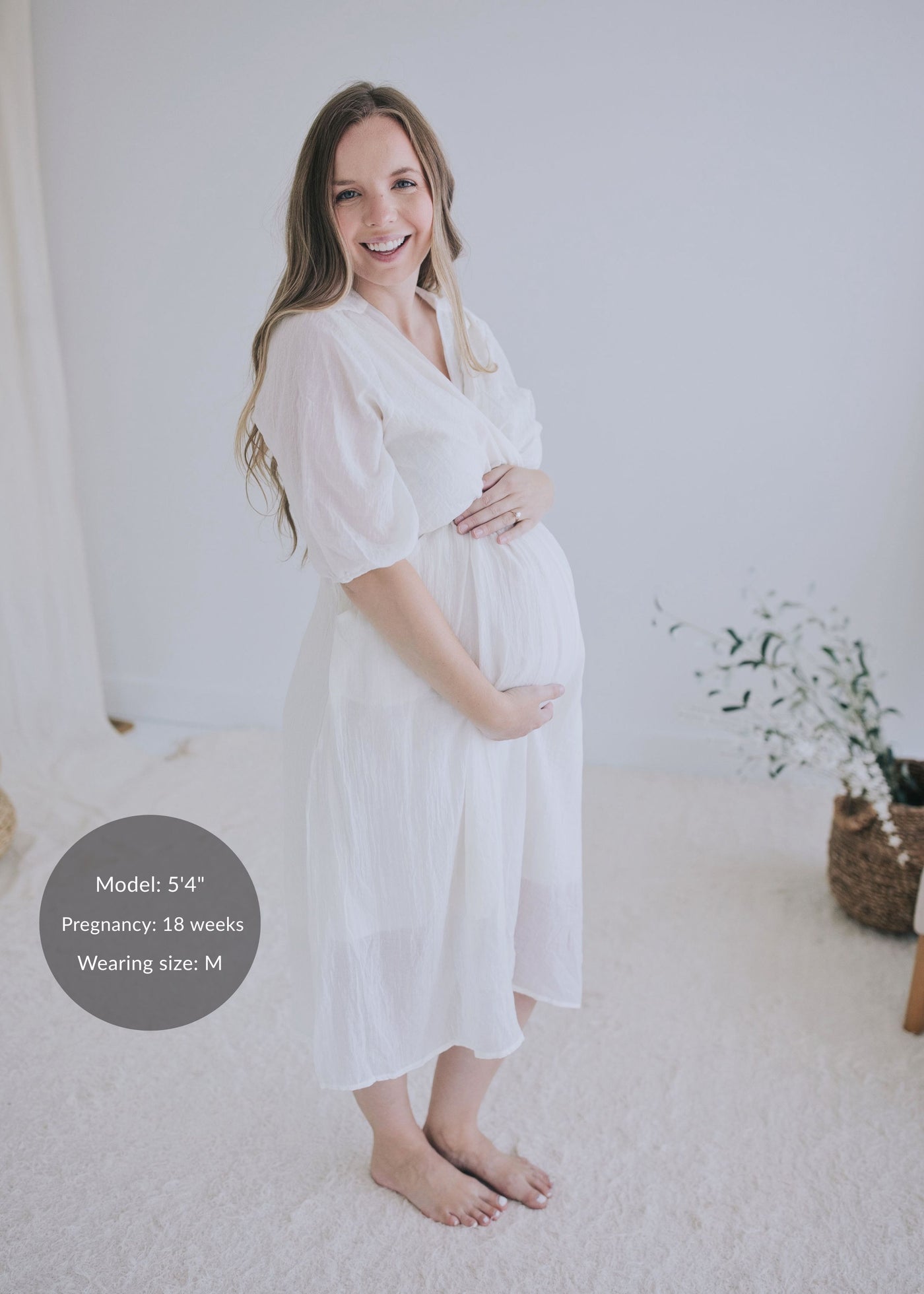 Textured Nursing Crossover Dress