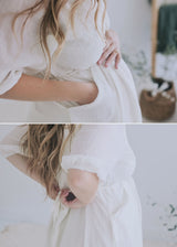 Textured Nursing Crossover Dress
