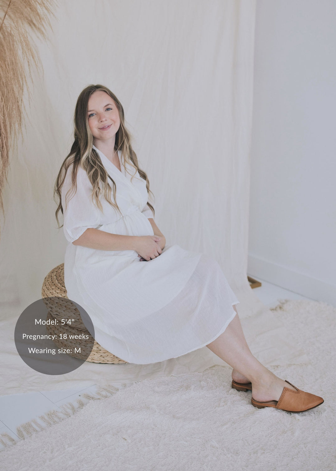 Textured Nursing Crossover Dress