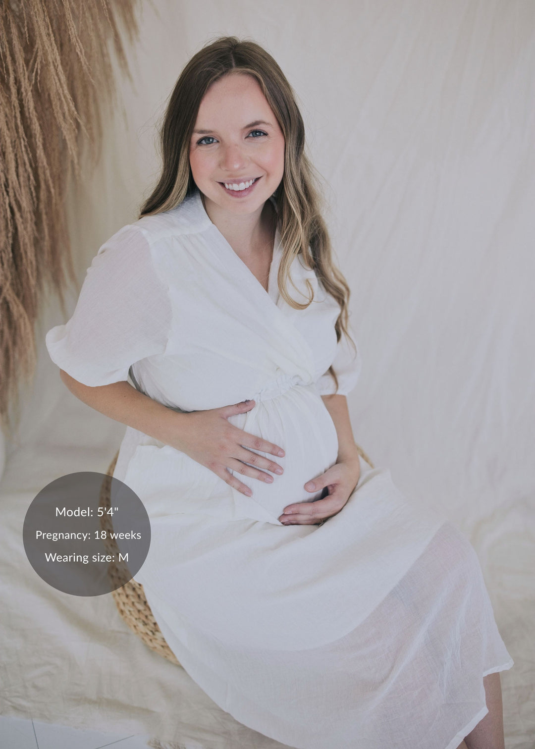 Textured Nursing Crossover Dress