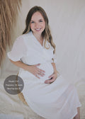 Textured Nursing Crossover Dress