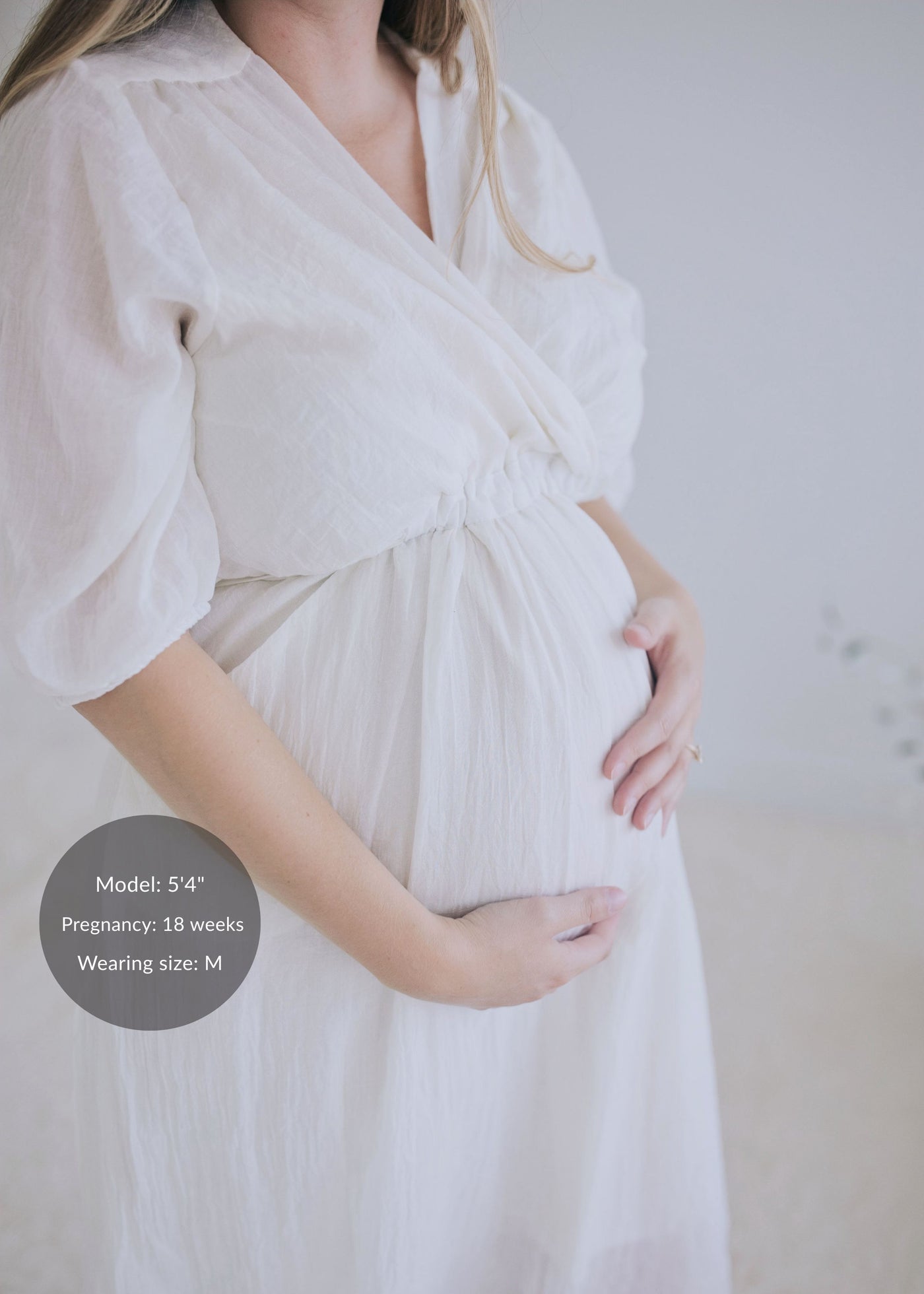 Textured Nursing Crossover Dress
