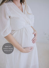 Textured Nursing Crossover Dress