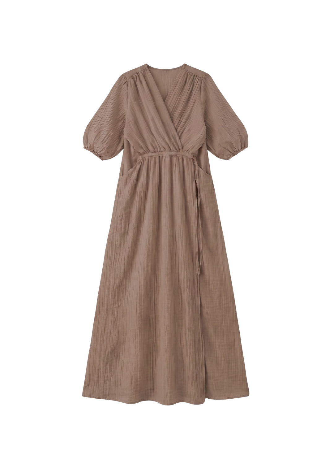 Textured Nursing Crossover Dress