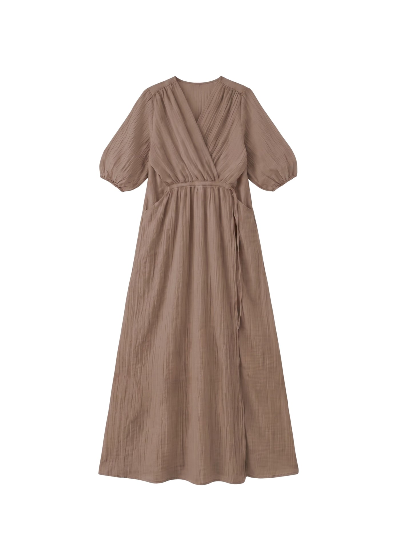Textured Nursing Crossover Dress