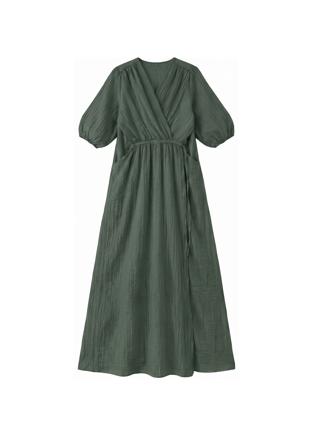 Textured Nursing Crossover Dress