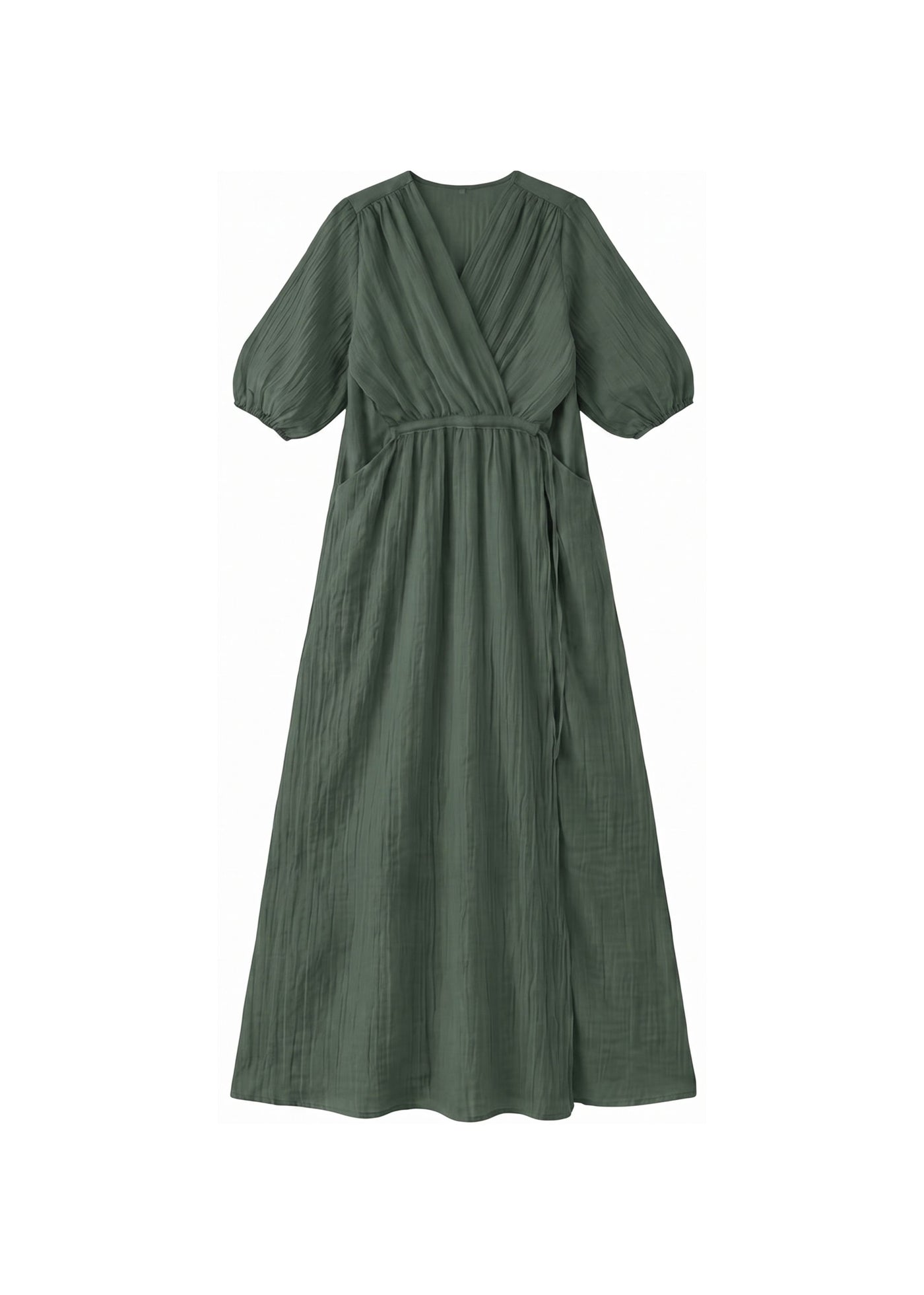 Textured Nursing Crossover Dress