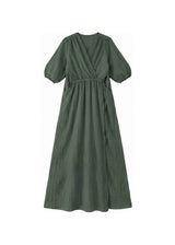 Textured Nursing Crossover Dress