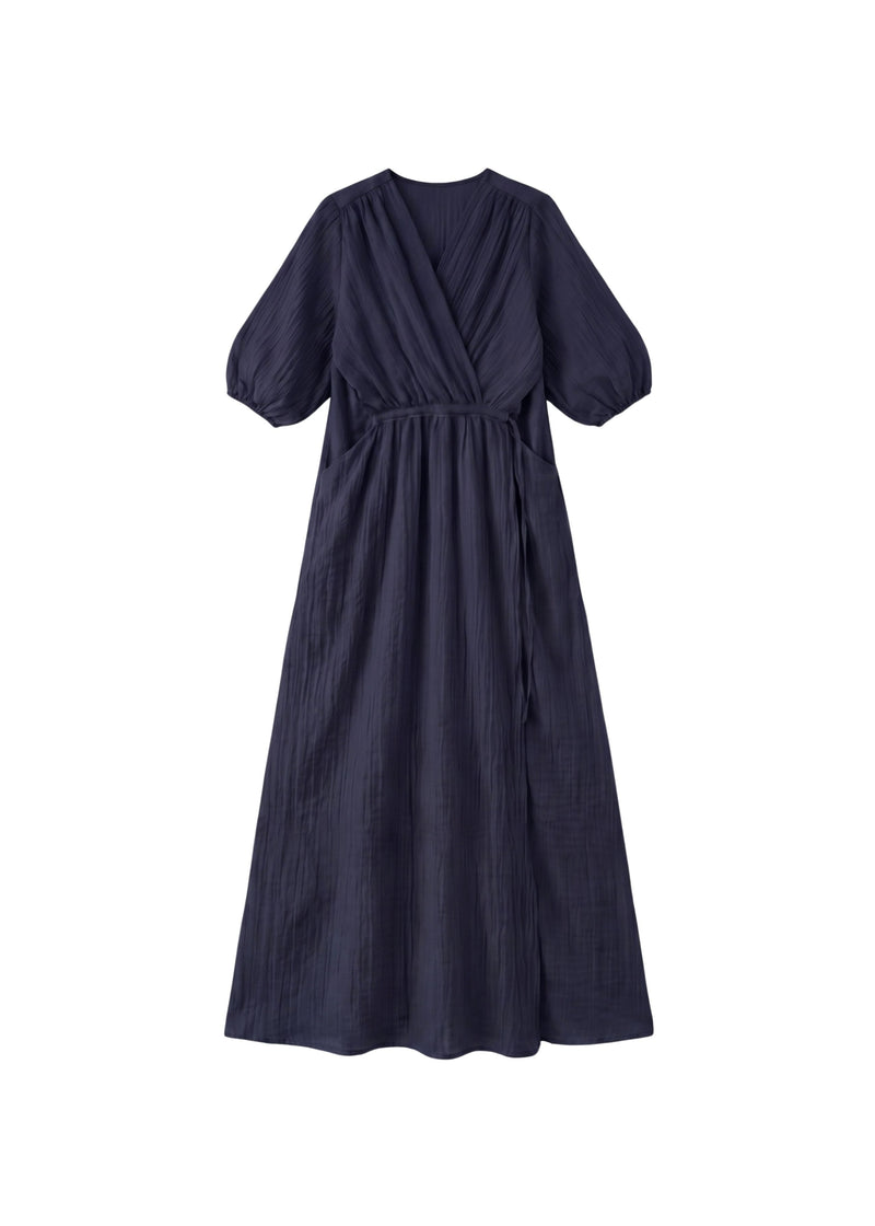 Textured Nursing Crossover Dress