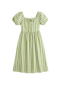 Tie Front Stripe Dress