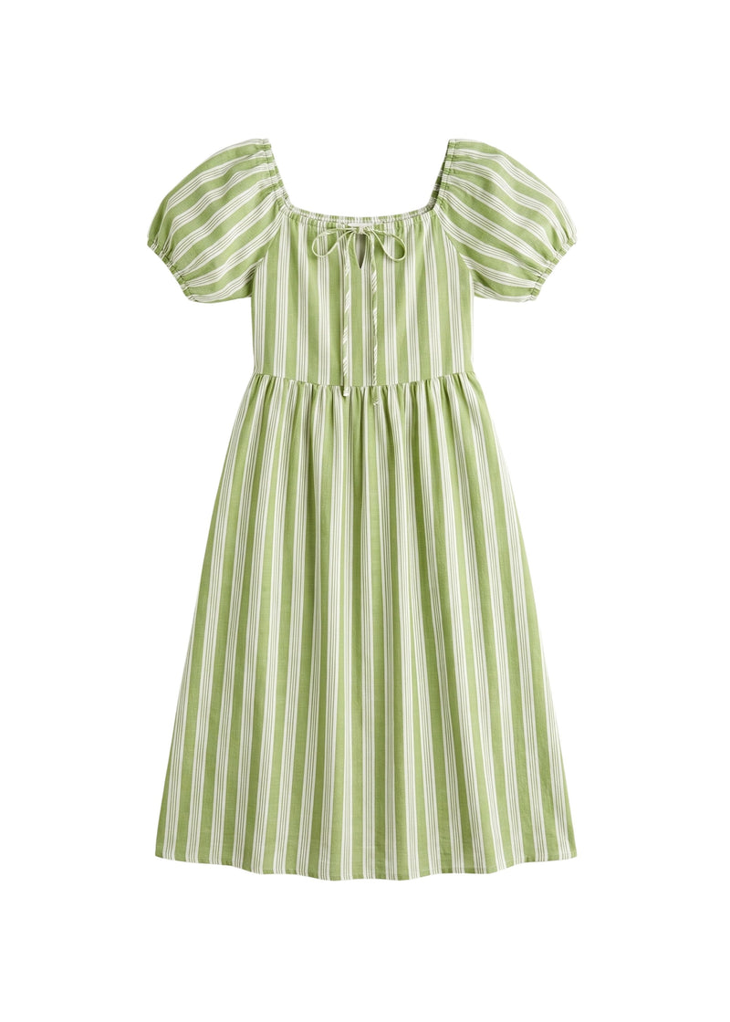 Tie Front Stripe Dress