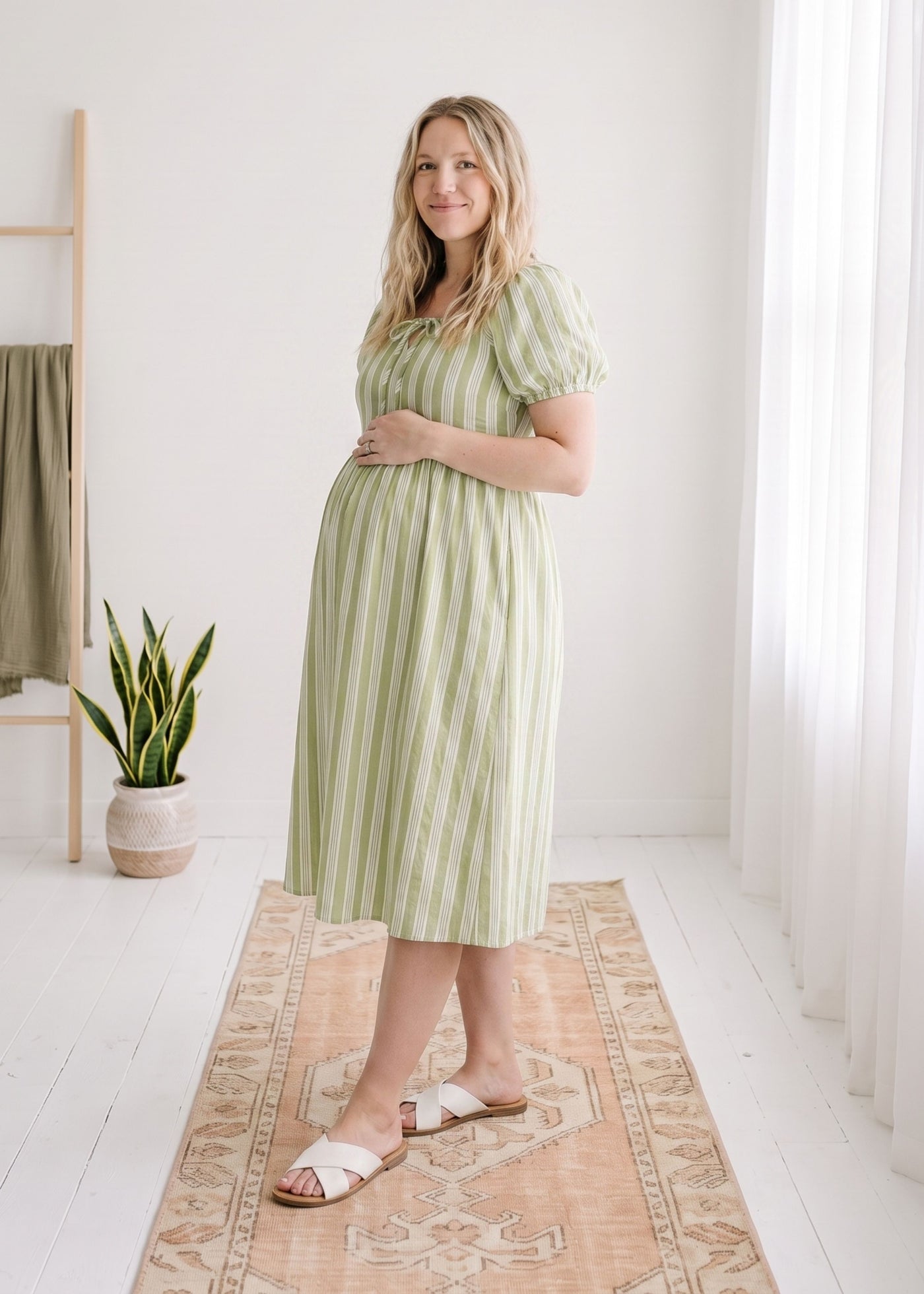 Tie Front Stripe Dress